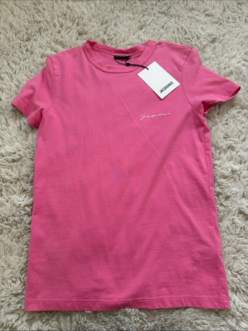 Jacquemus Kids Bright Pink Logo Tee
